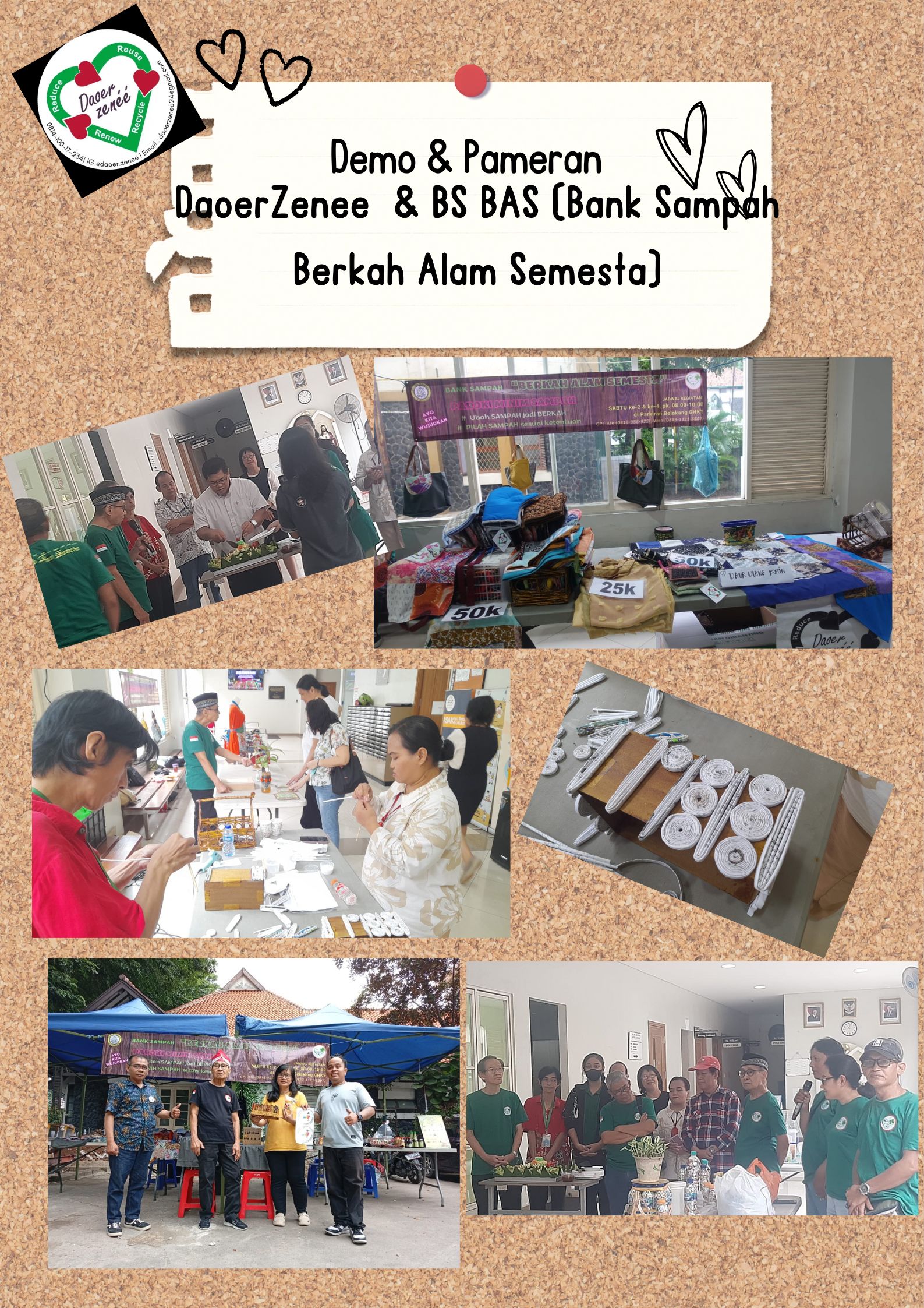 Demo - Pameran DZ  & BS BAS (Bank Sampah Berkah Alam Semesta) di Paroki Bidaracina - 22 Feb 2025